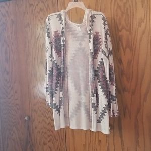 Women's Aztec hooded cardigan